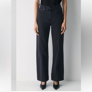 Aritzia Denim Forum Black Eyeliner Farrah Jeans 27